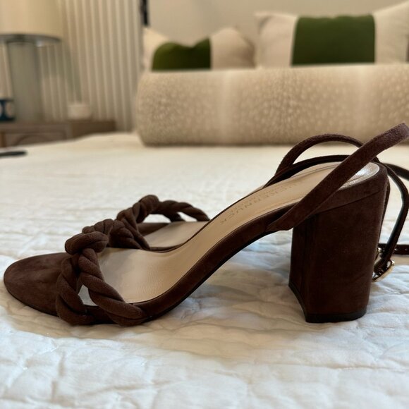 Tuckernuck x Studio McGeeBrown Suede Wren Block Heels - Picture 2 of 6